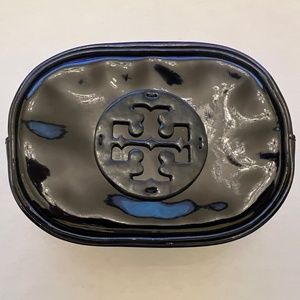 Tory Burch Small Black Makeup Case NEW never used